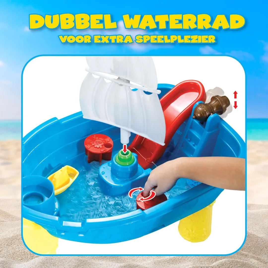 Eddy Toys Piraten Zand- en Watertafel - 54x45x31cm - 12 Accessoires