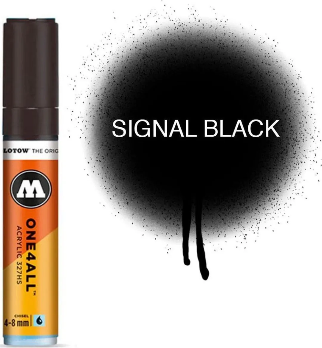 Molotow One4All 4-8mm Marker Signaalzwart