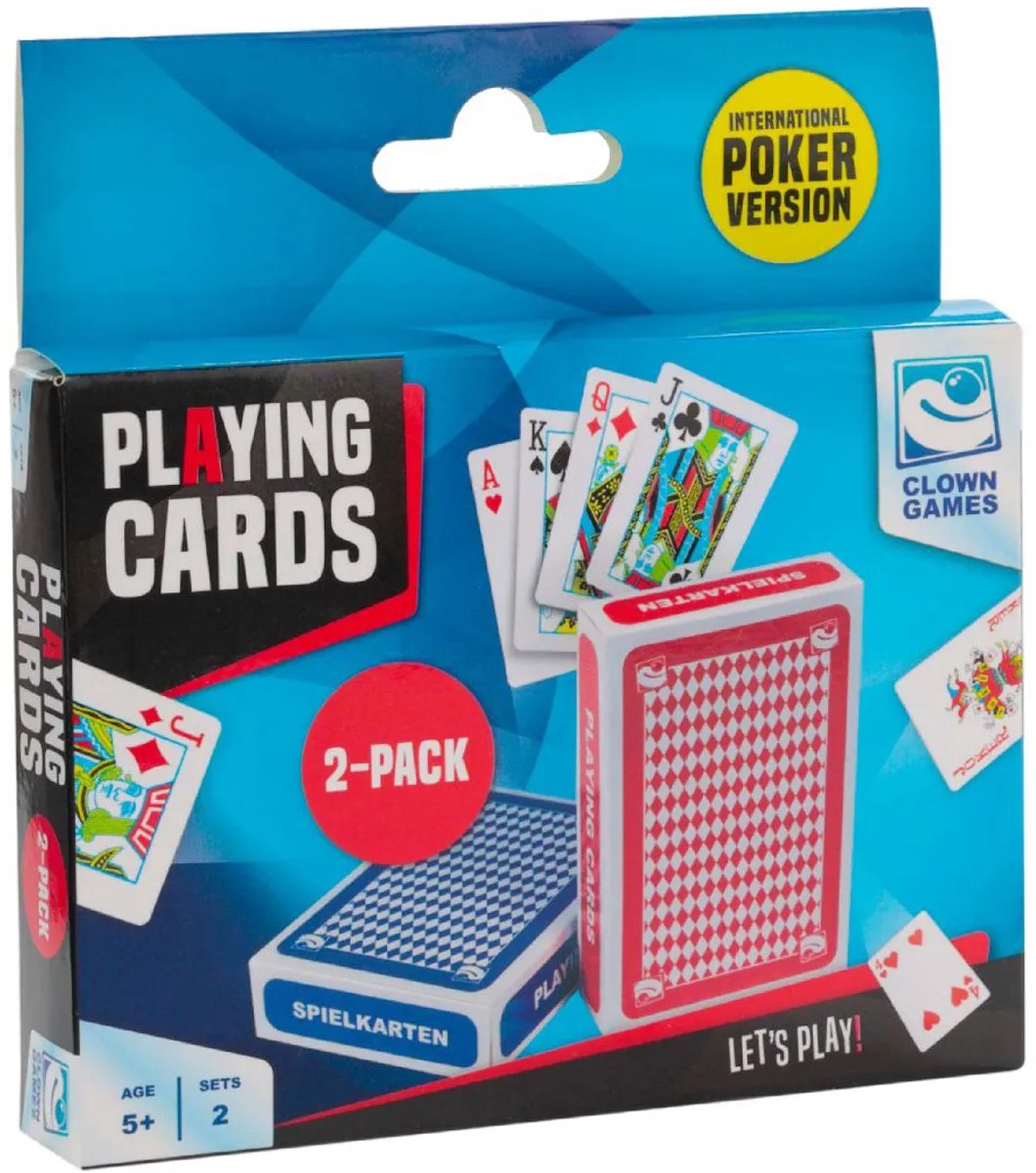Clown Games Speelkaarten Internationale Poker Versie 2 Sets - 2x52 Stuks