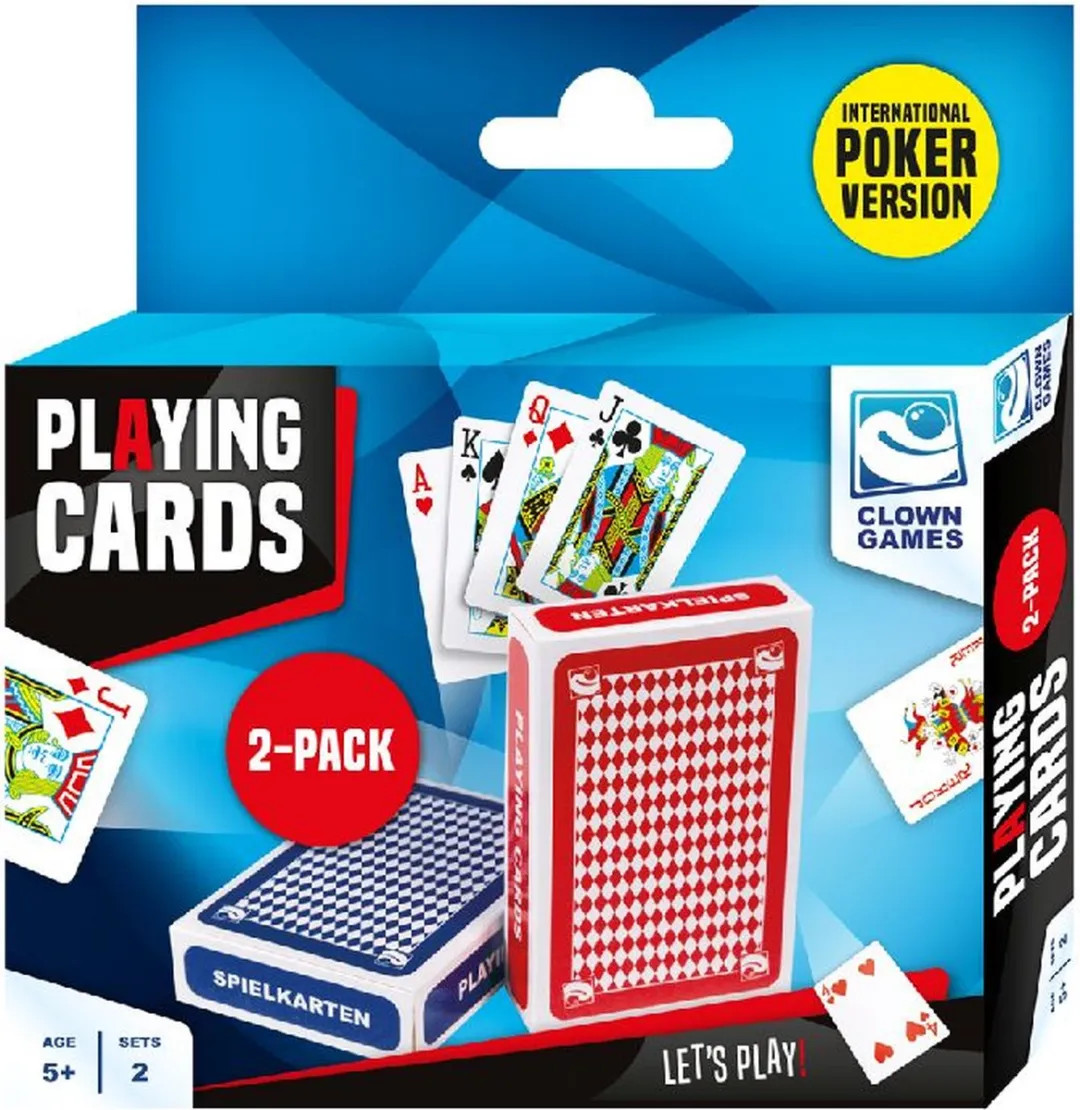 Clown Games Speelkaarten Internationale Poker Versie 2 Sets - 2x52 Stuks