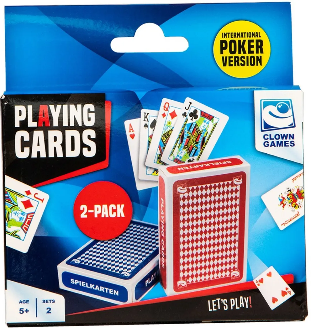 Clown Games Speelkaarten Internationale Poker Versie 2 Sets - 2x52 Stuks