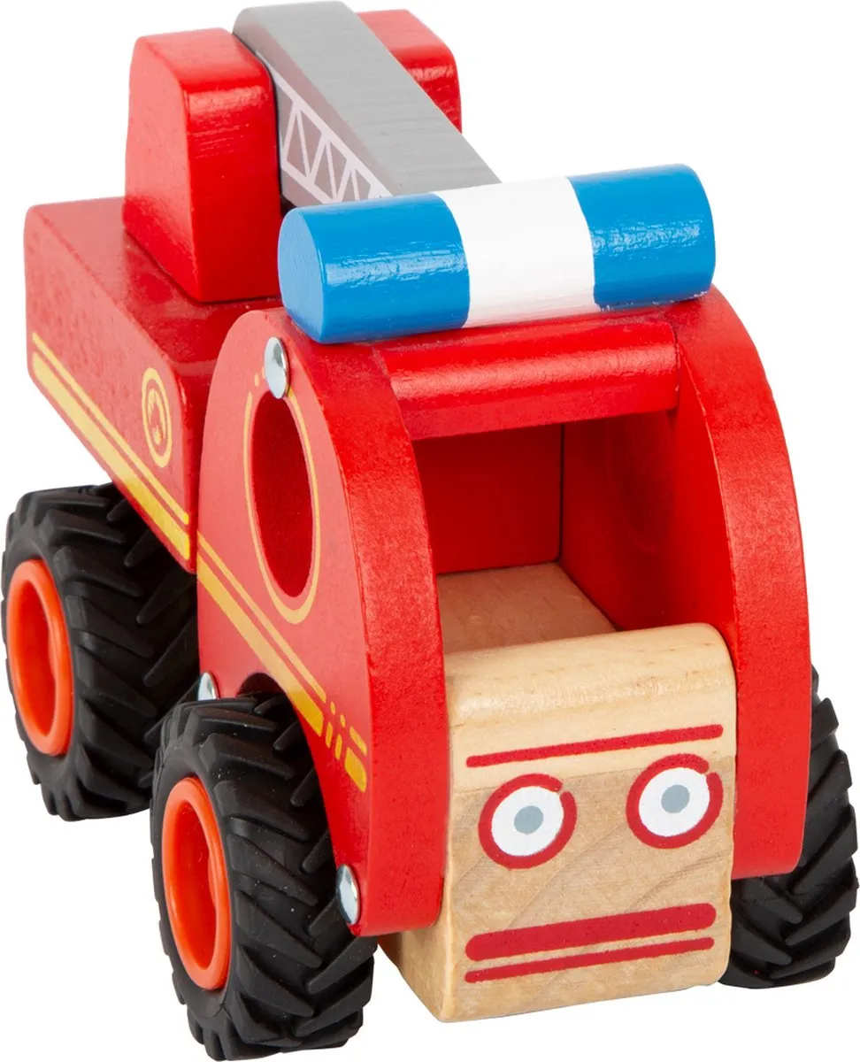 Small Foot Houten Brandweerwagen met Ladder 11075 - Rood