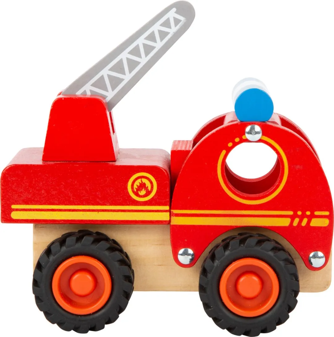 Small Foot Houten Brandweerwagen met Ladder 11075 - Rood