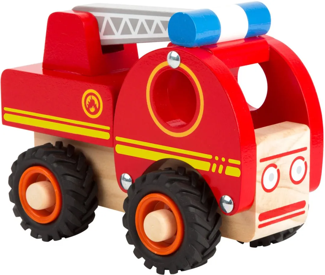 Small Foot Houten Brandweerwagen met Ladder 11075 - Rood
