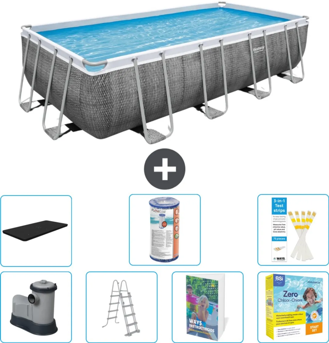 Bestway Power Steel Zwembad 549x274x122