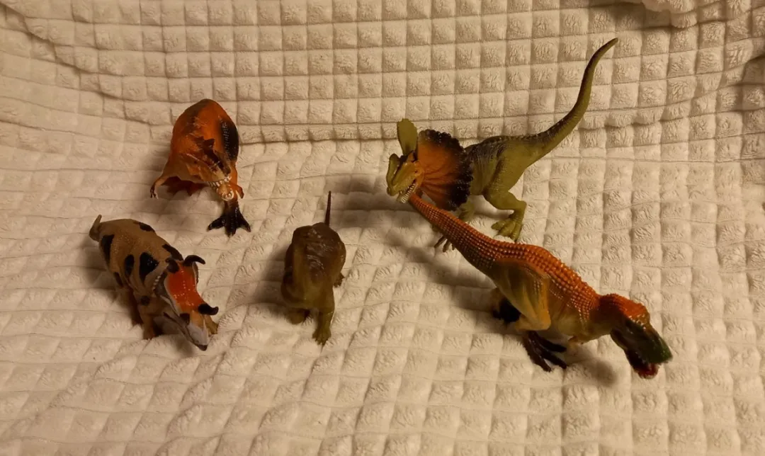 Toi-Toys Dinosaurus Speelgoedset 5-delig - Blauw/ Groen