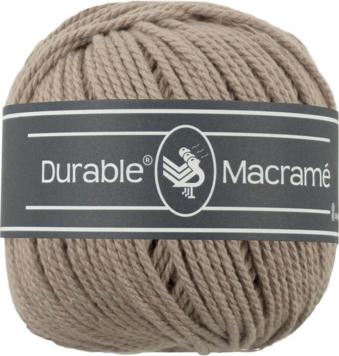 Durable Macramé Taupe Katoen Garen