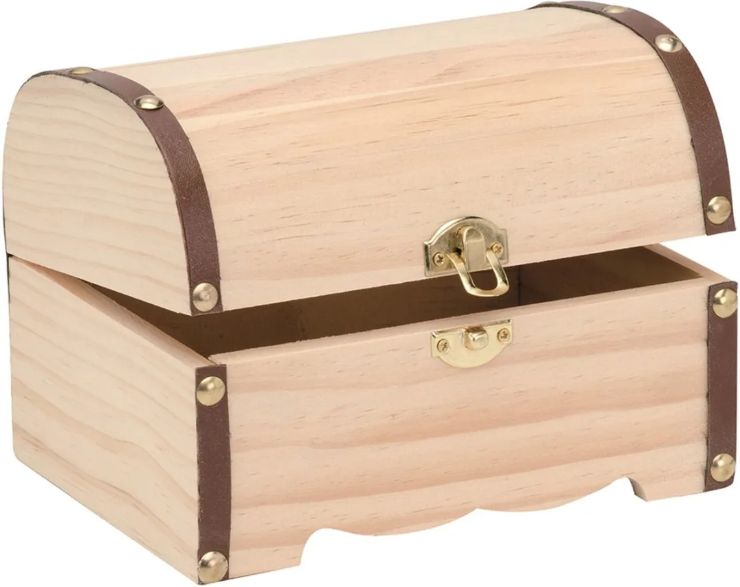 Glorex Hobby Houten Schatkistje 18x13x12cm