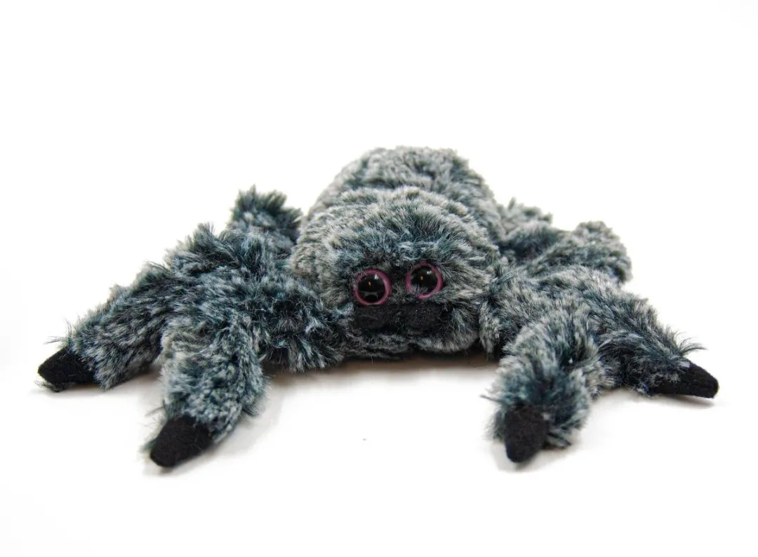 PIA Soft Toys Knuffel Vogelspin - Zwart - 13 cm - afbeelding 6 van 6