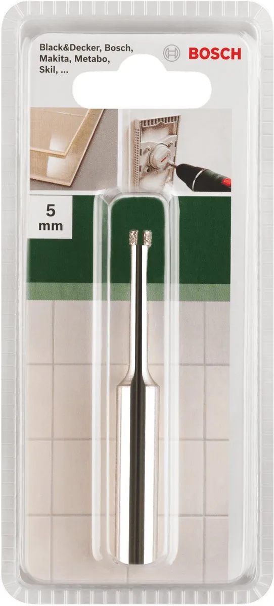 Bosch Diamantboor Keramiek 5mm - MPN 2609256C96 - Zilver