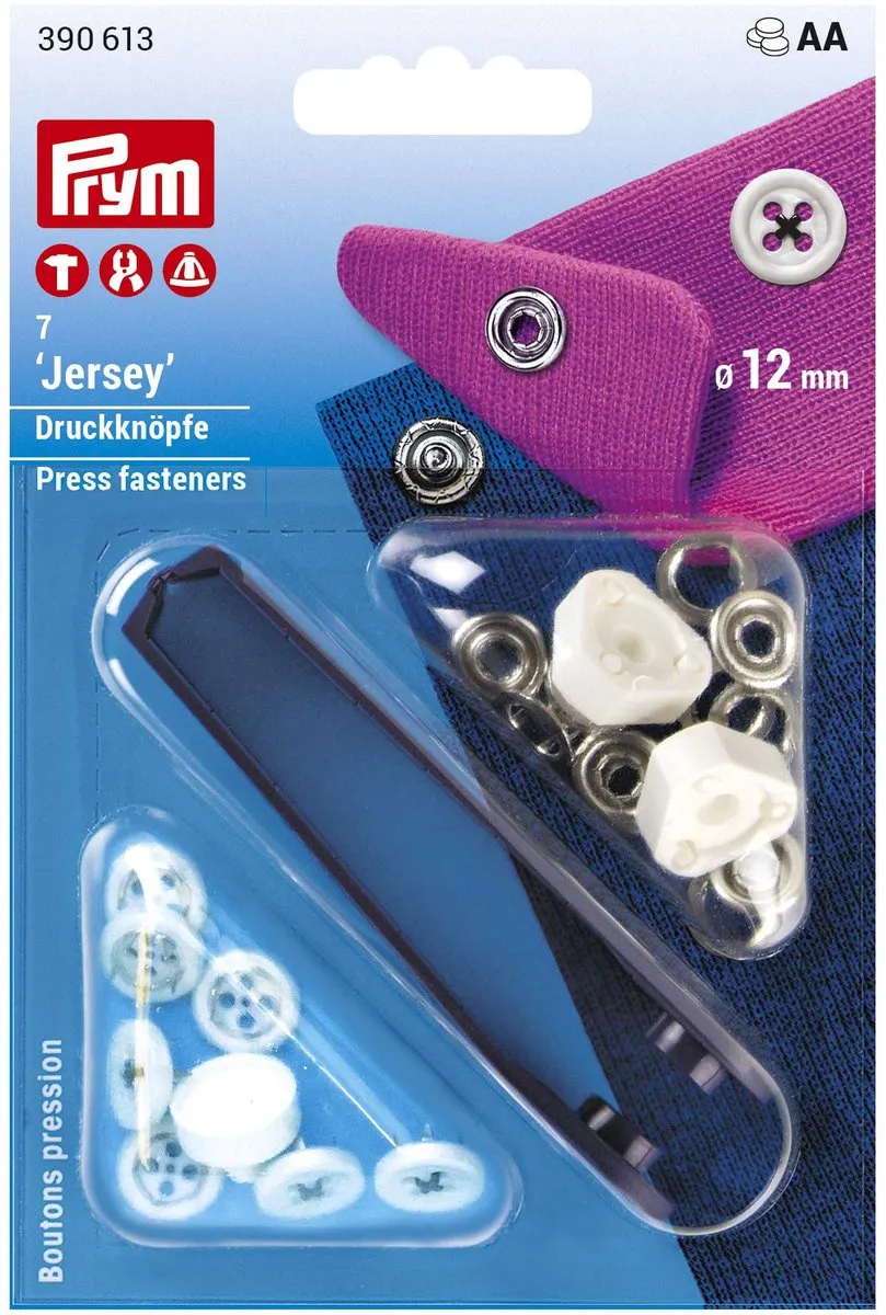 Prym Jersey Drukknoop 12mm - Zwart