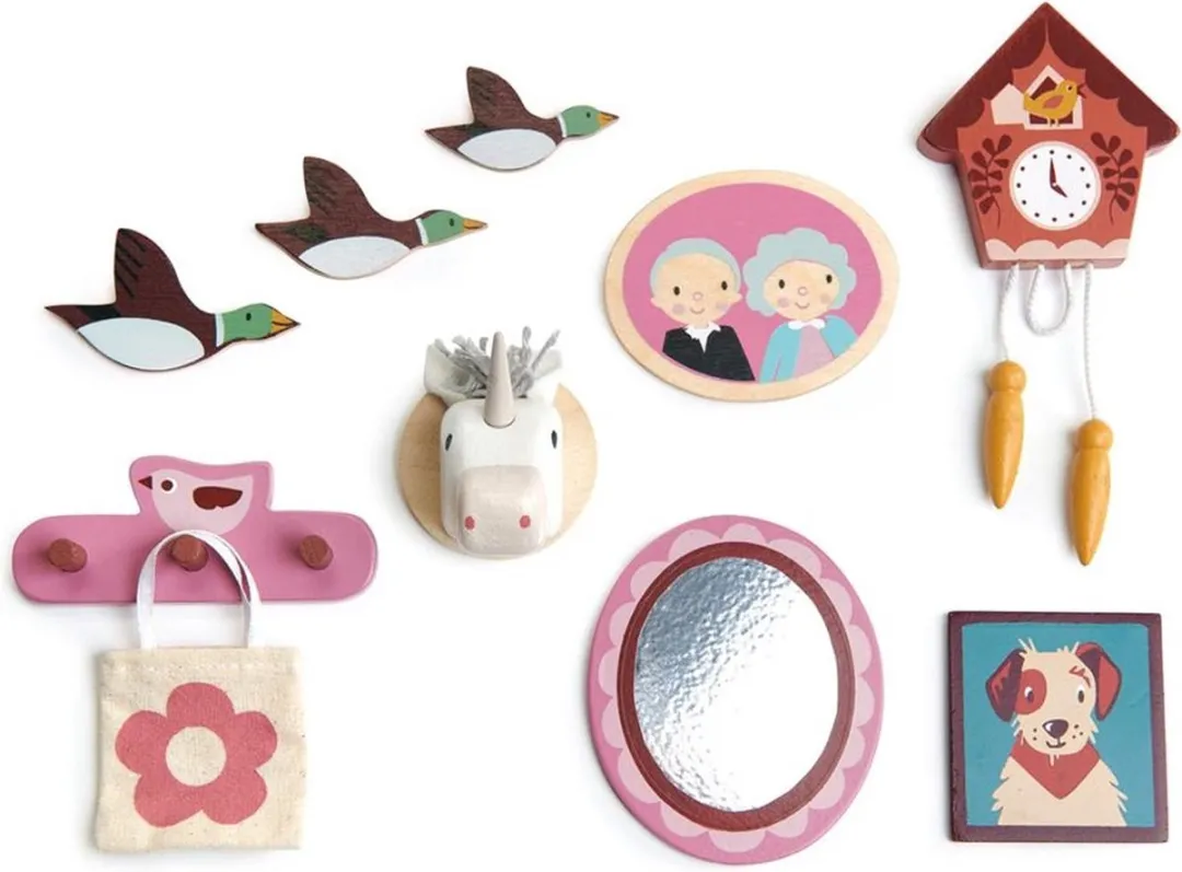 Tender Leaf Toys Poppenhuis Muurdecoratie Junior Hout 10-delig