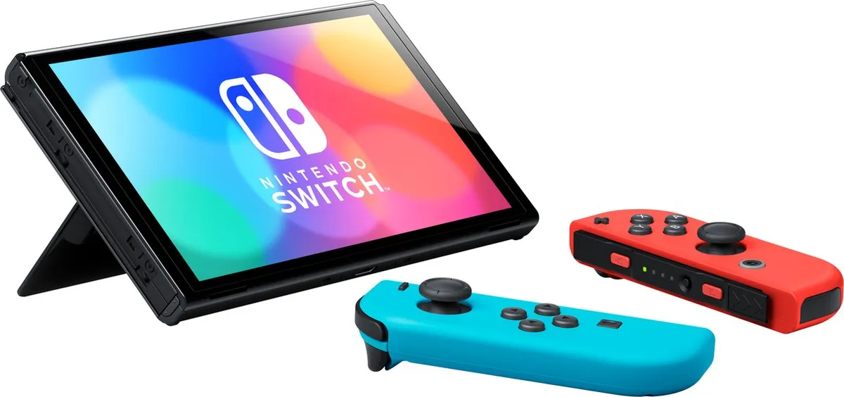 Nintendo Switch OLED Blauw/Rood - 64GB