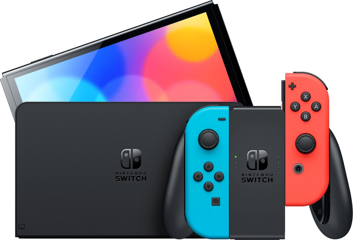 Nintendo Switch OLED - Blauw/Rood