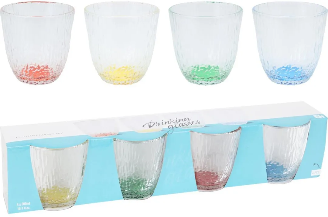 Excellent Houseware Drinkglazenset 300ml Multicolor