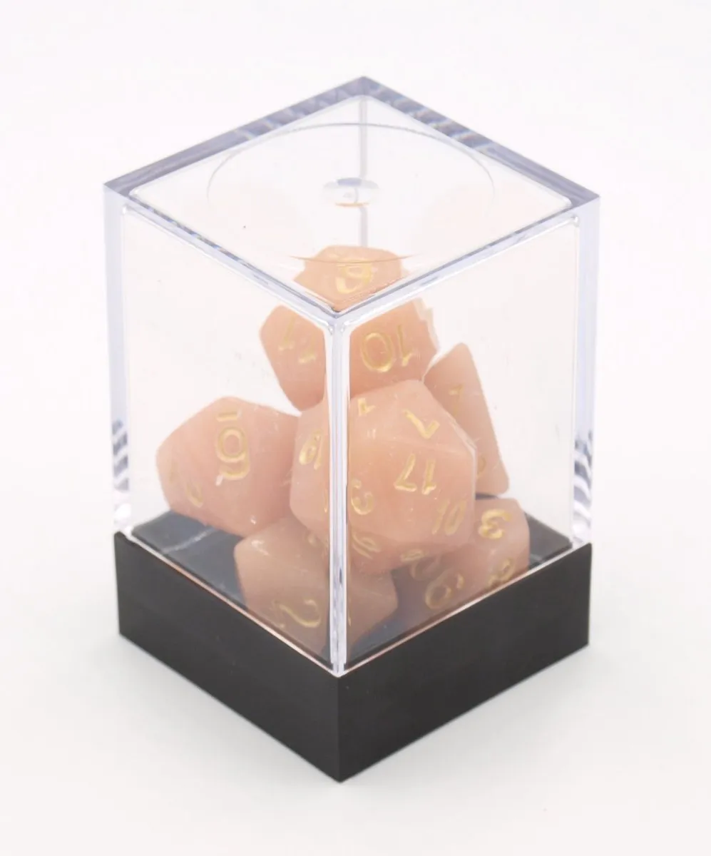 HOT Games Dobbelstenen Set Pastel Perzik 7 Stuks