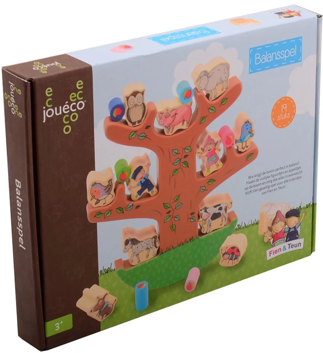 Johntoy Fien & Teun Houten Balanceerspel JT80172 - 19-delig