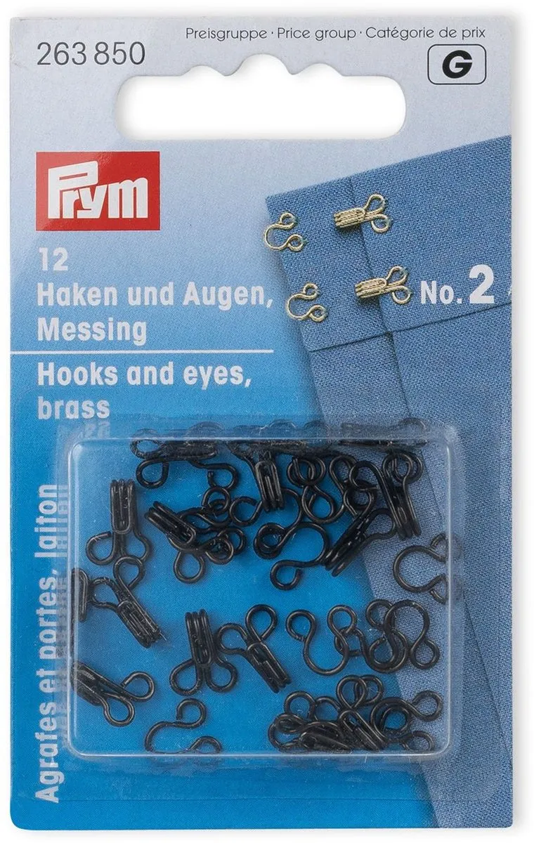 Prym Haken en Ogen No. 2 - 12 Stuks