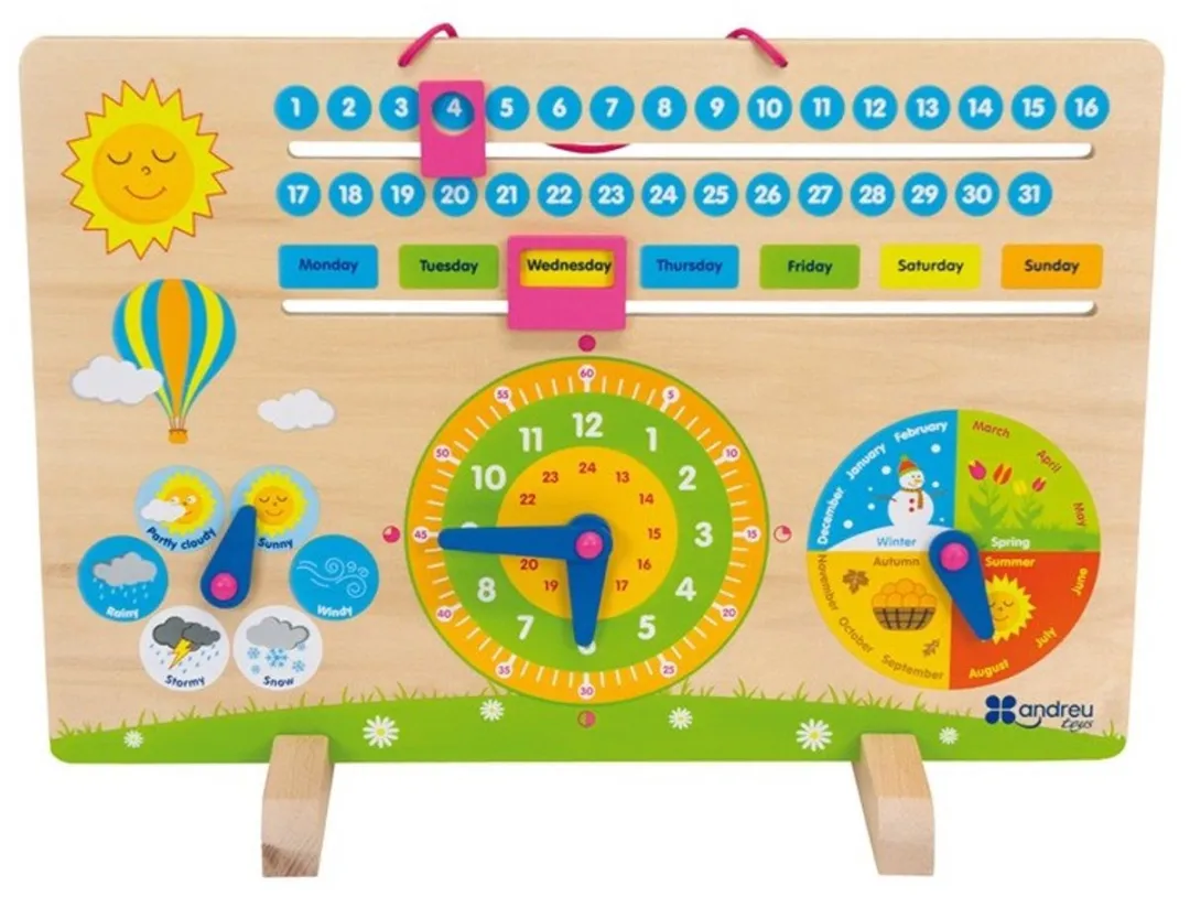 Andreu Toys Leerklok Datumspel Multicolor - 41516405