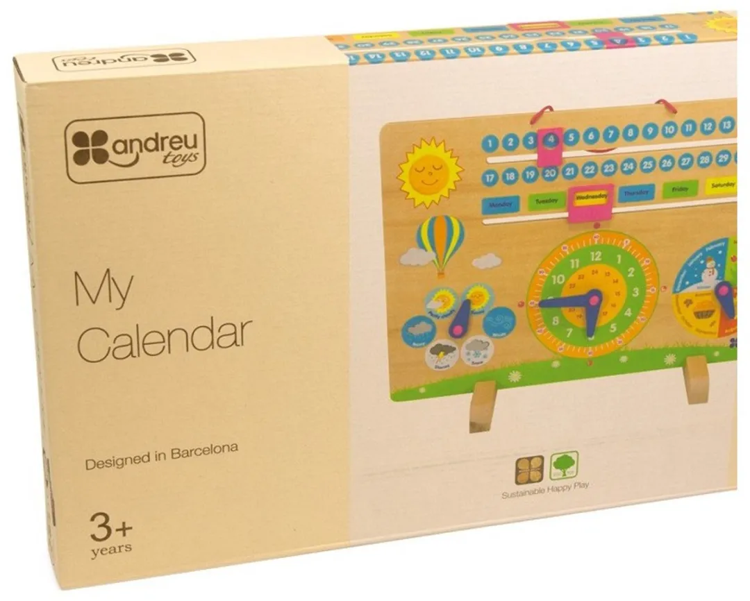 Andreu Toys Leerklok Datumspel Multicolor - 41516405