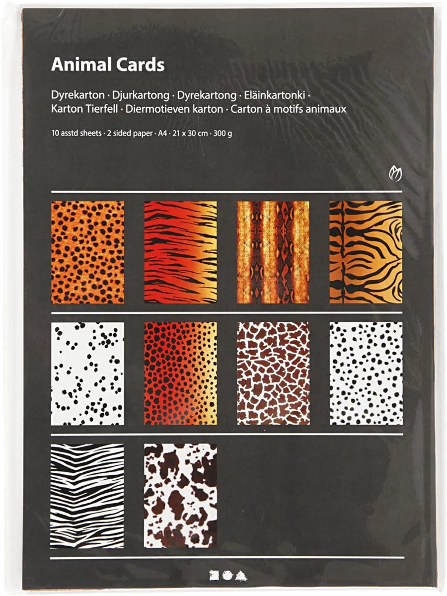 Creativ Company Colortime Karton Dieren A4 - 10 Vel Multi