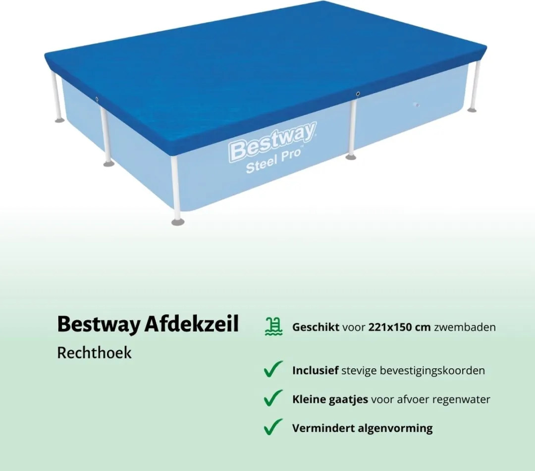 Bestway Steel Pro Zwembad 221x150x43cm Blauw - 1200L