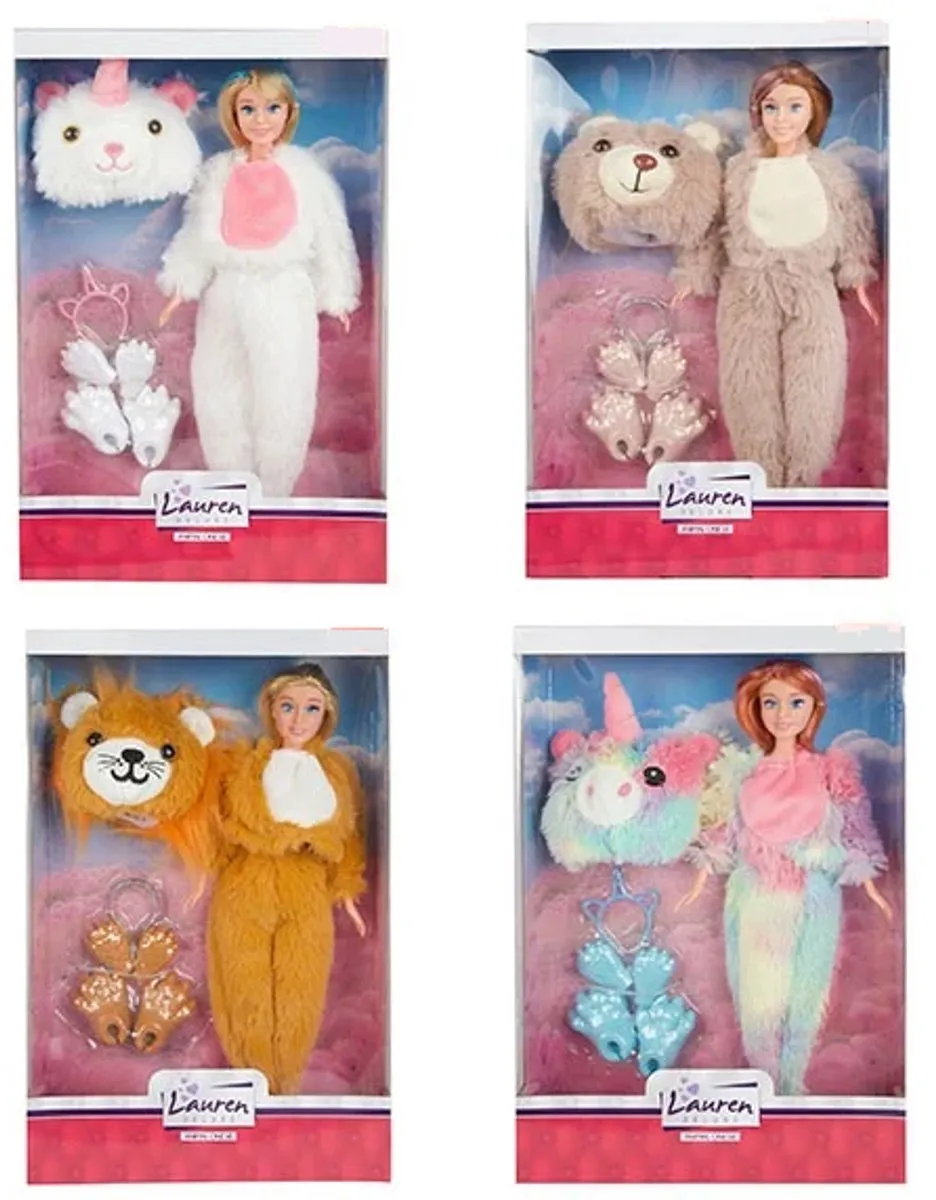 Toi-Toys Lauren Onesie Pluchen Pop 30cm