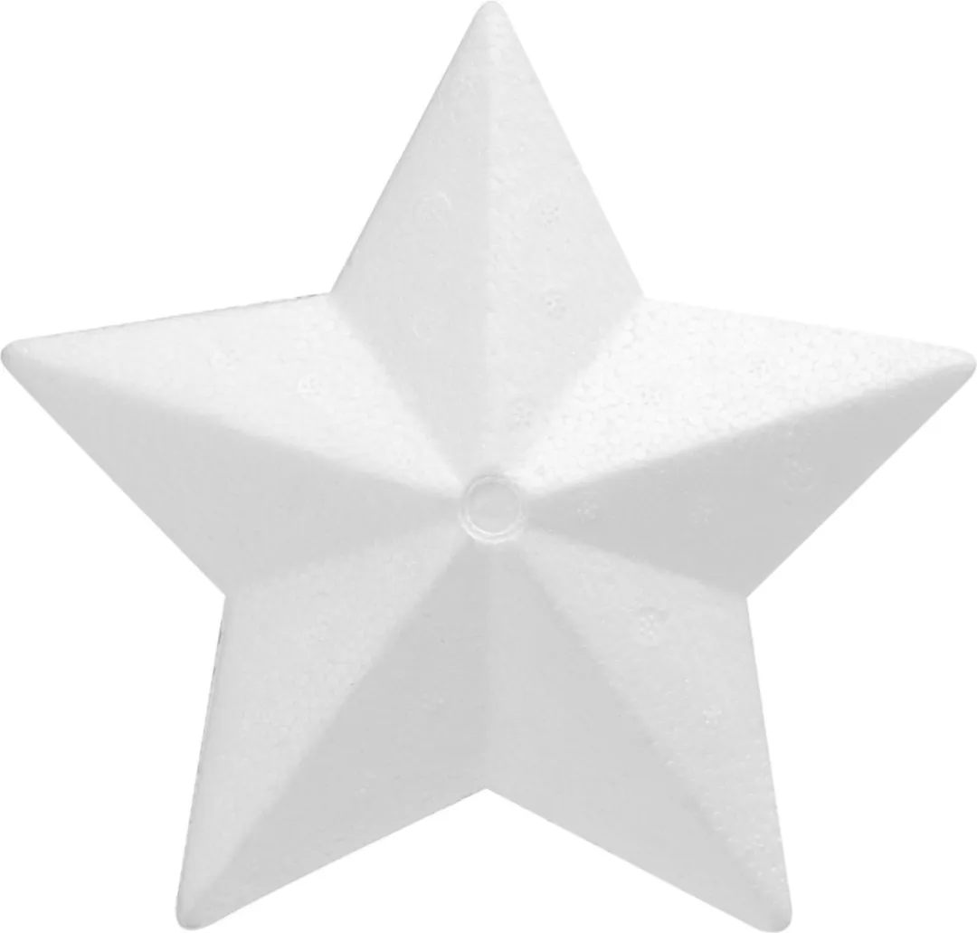 Glorex Hobby Piepschuim Kerstster 15cm - 3 Stuks Wit