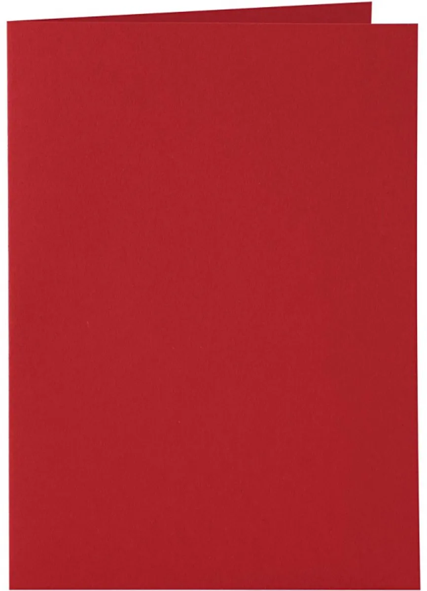 Creativ Company Kaarten & Enveloppen 10,5x15cm Rood - 6 Stuks