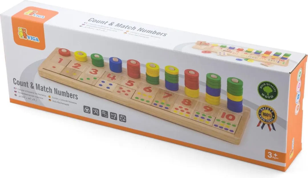Viga Toys Match de Getallen Telspel 59072