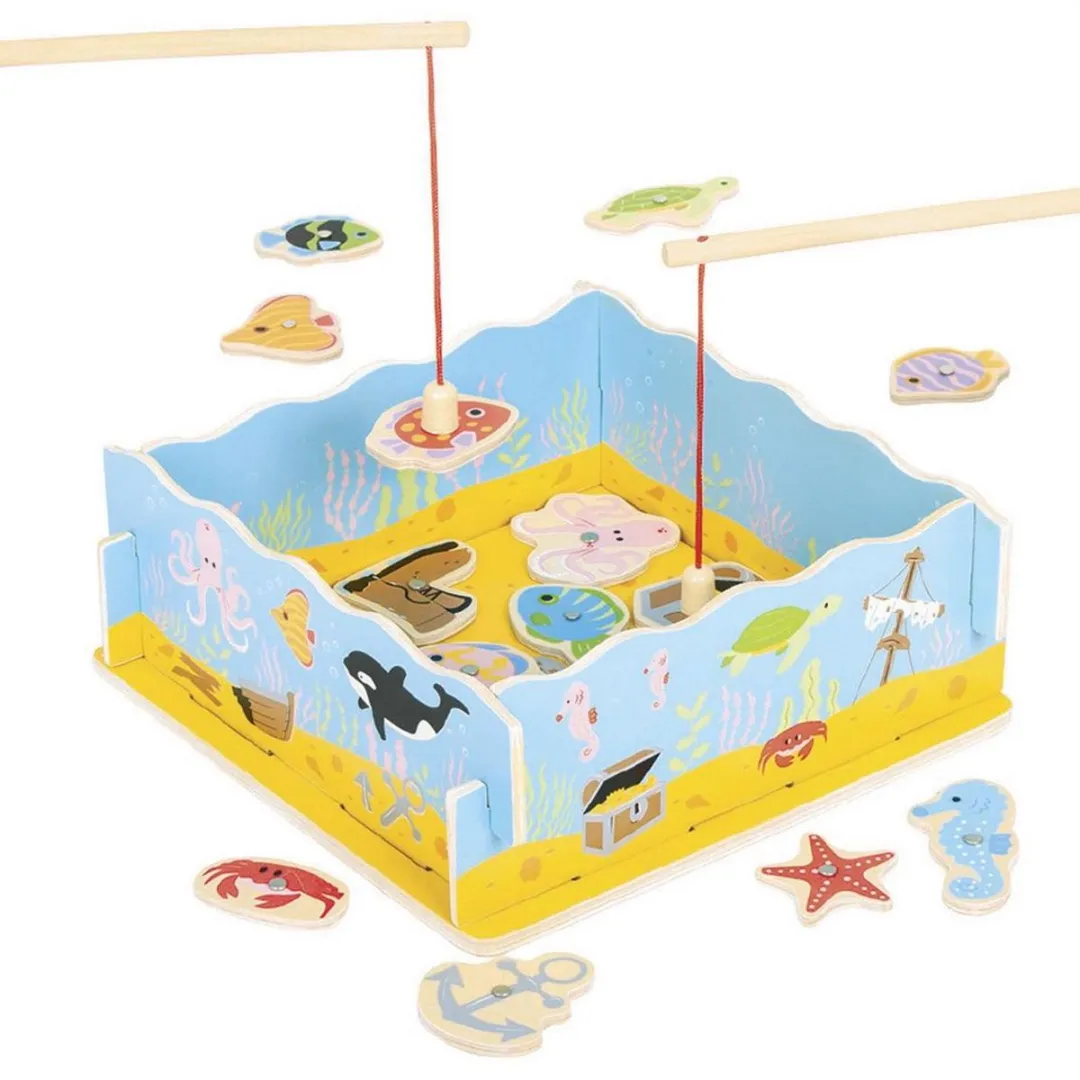 BIGJIGS BJ787 Houten Visspel - 2 Spelers