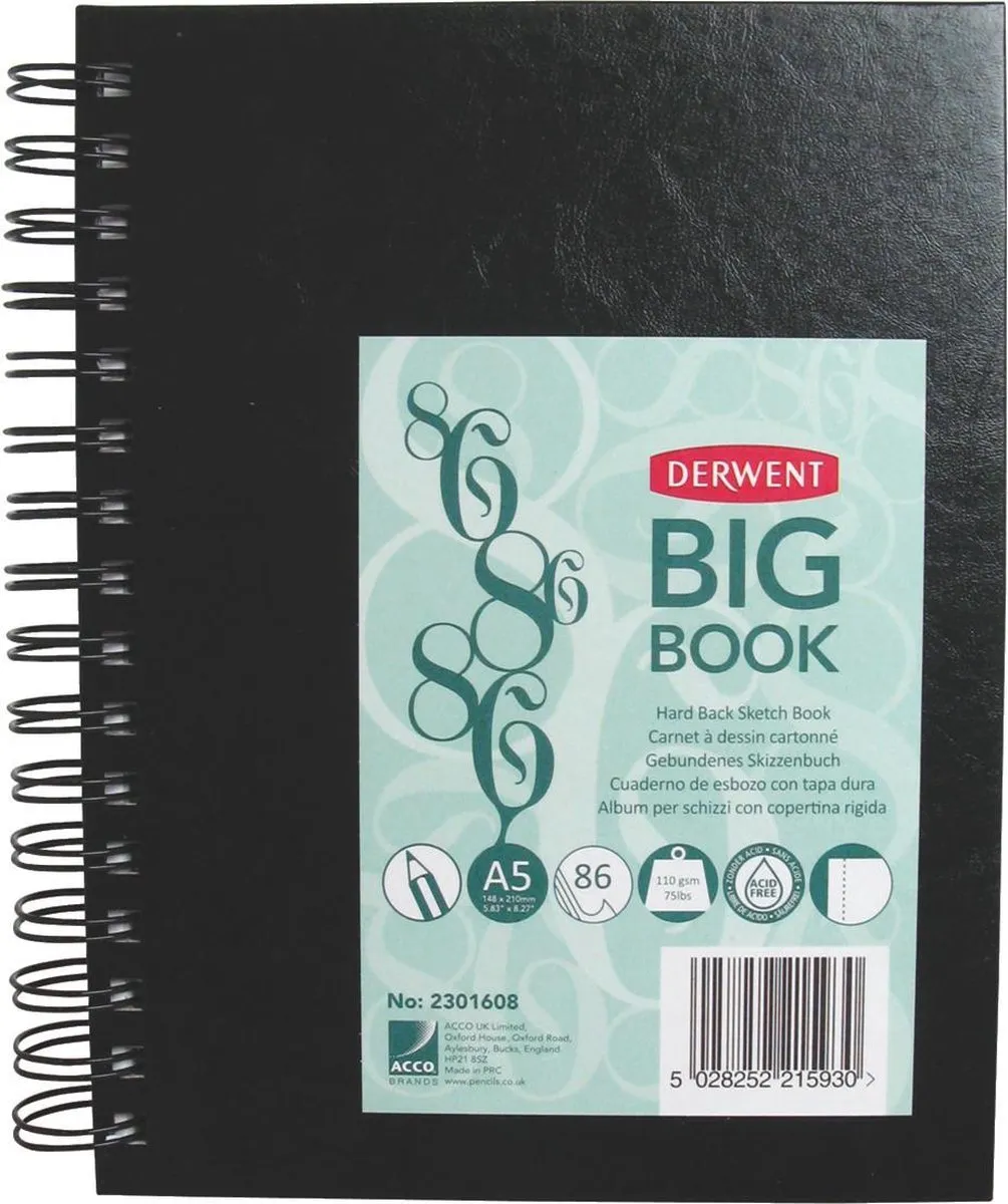 Derwent A5 Spiraalgebonden Schetsboek