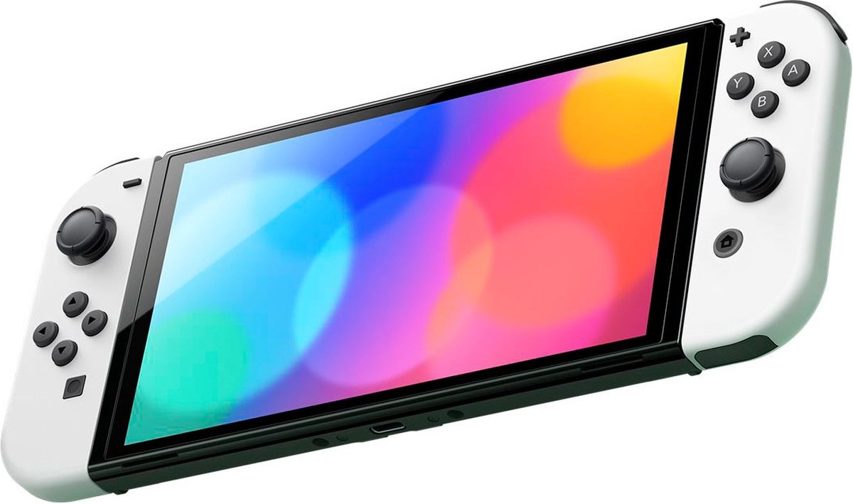 Nintendo Switch OLED bundel - Super Mario Bros. Wonder game + 12 maanden Online Lidmaatschap - Wit