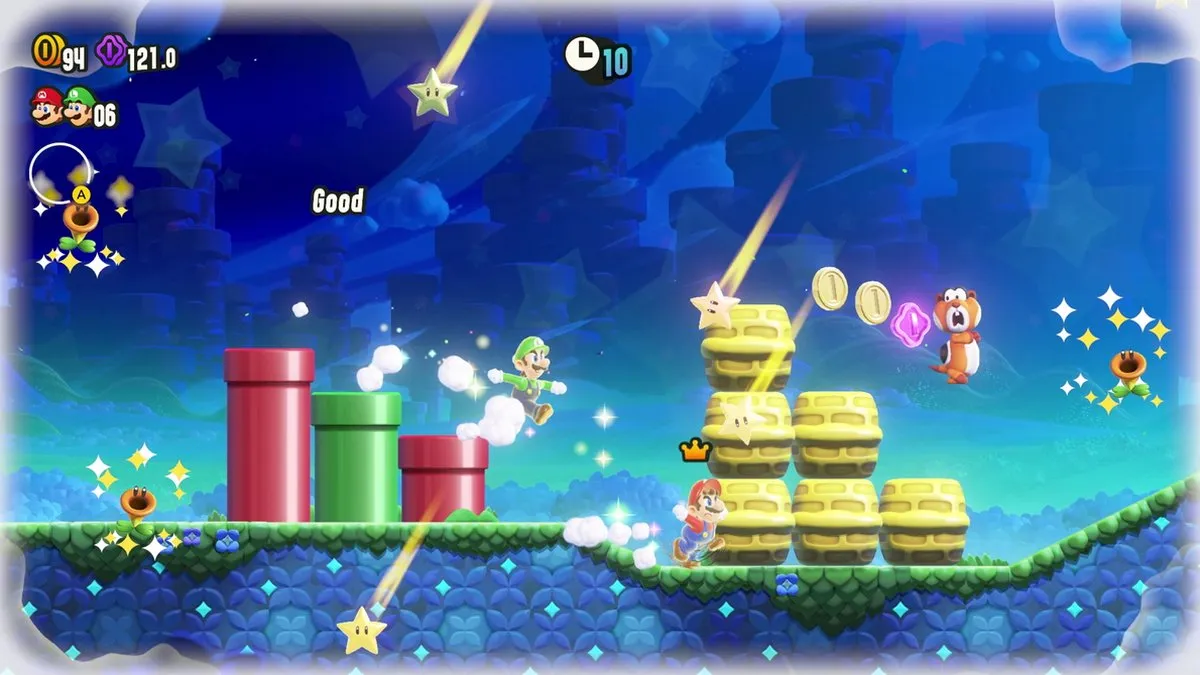 Nintendo Switch OLED Wit - Super Mario Bros. Wonder + 12 Maanden Online - afbeelding 5 van 6