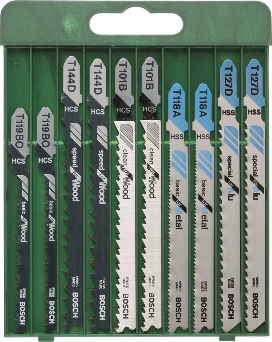 Bosch Decoupeerzaagbladen Set 10-delig - Metaal/Hout