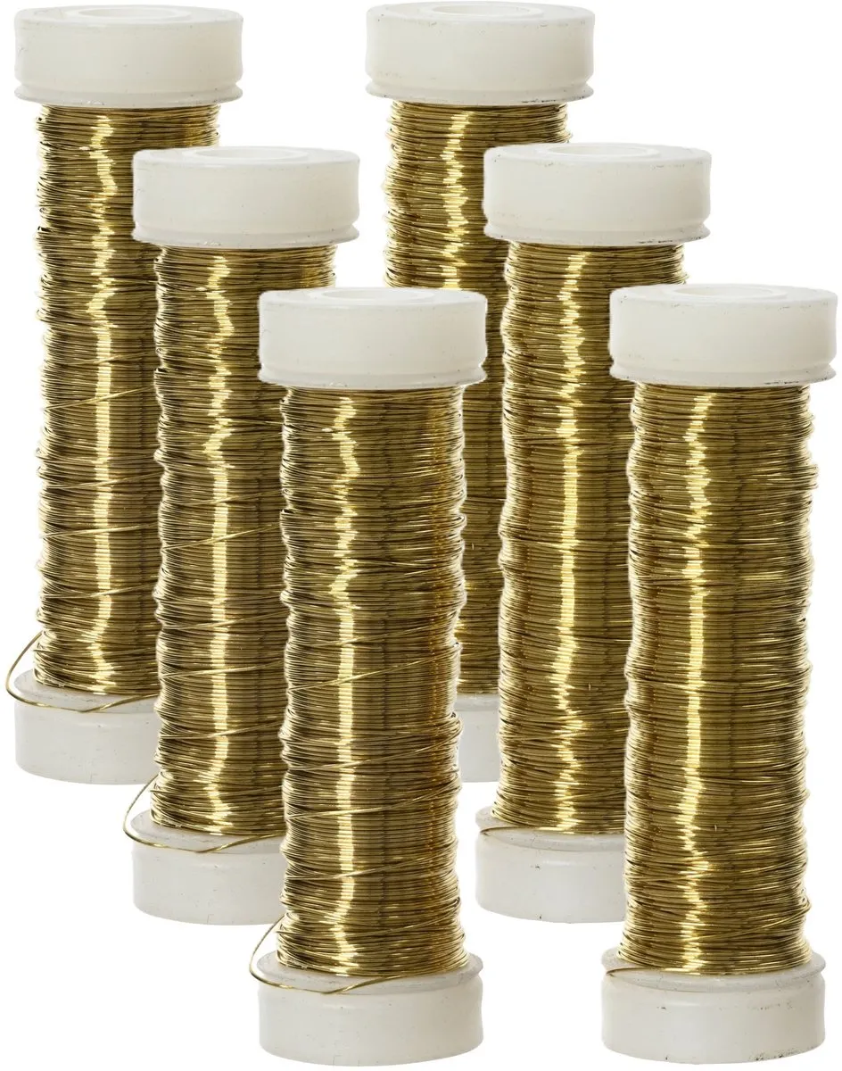 Decoris Binddraad Goud 6x30m 0,3mm