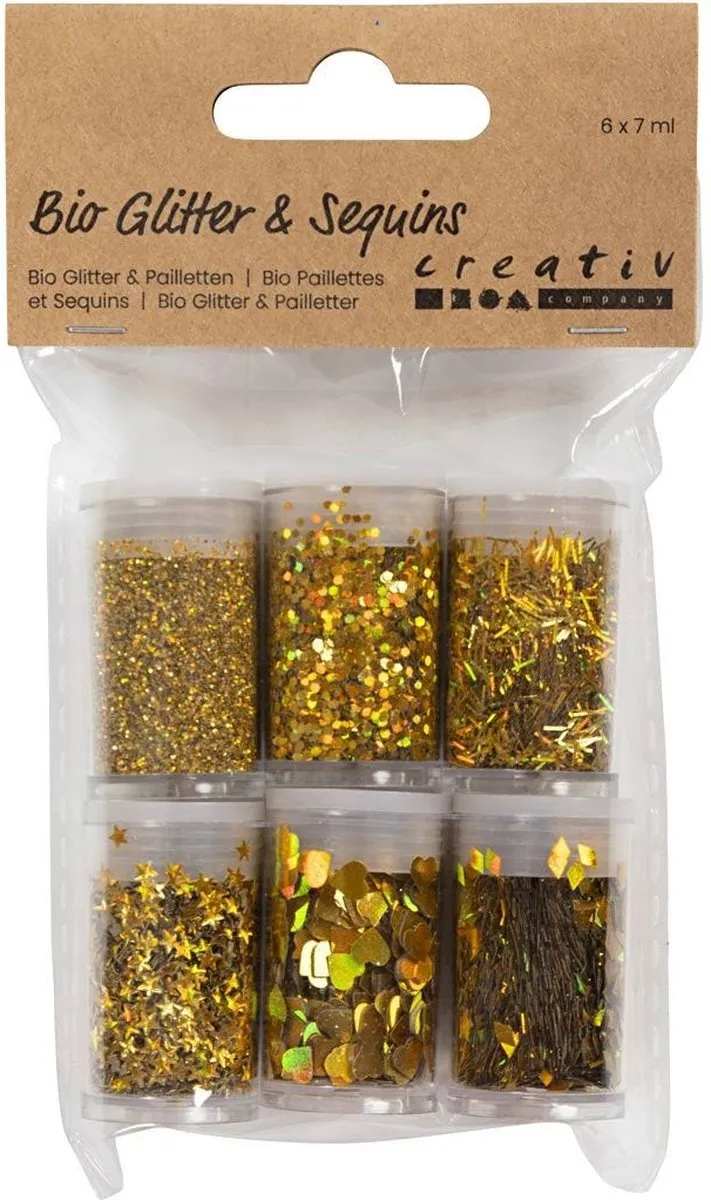 Creativ Company Goud Glitters - 6 Stuks