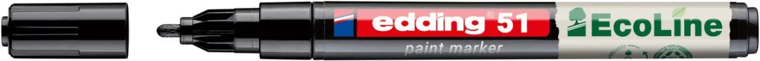 edding 51 EcoLine Lakmarker Zwart - 10 Stuks