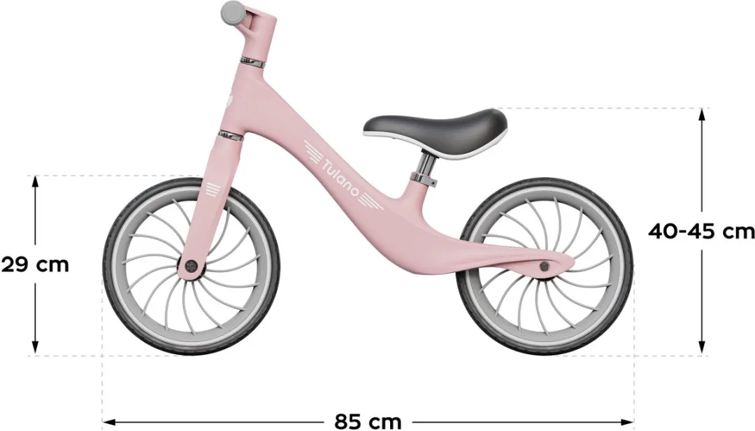 Tulano Route 35 Loopfiets 12 Inch - Roze - afbeelding 6 van 6