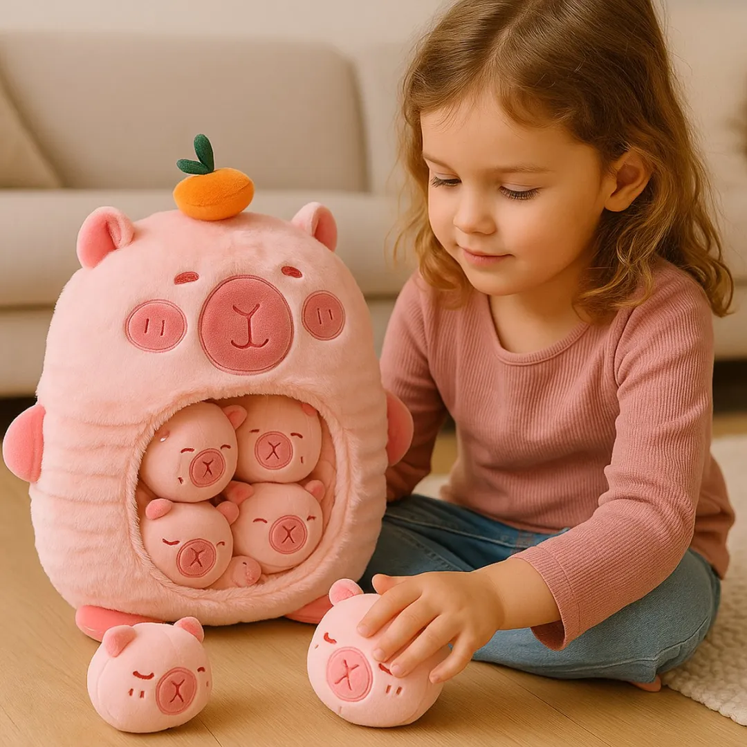 MagniToys Capibara Knuffelkussen 40cm - Roze