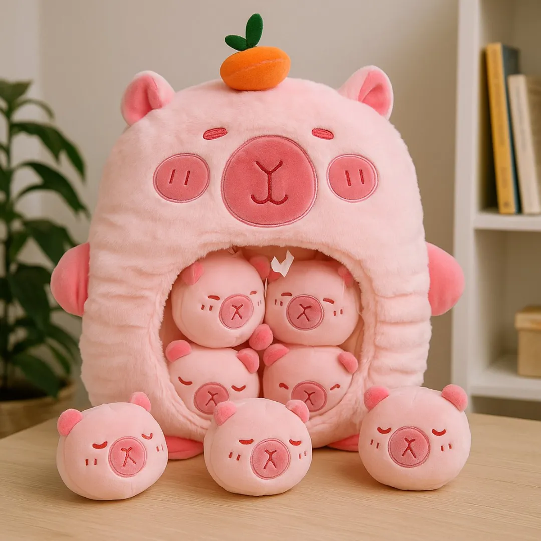 MagniToys Capibara Knuffelkussen 40cm - Roze