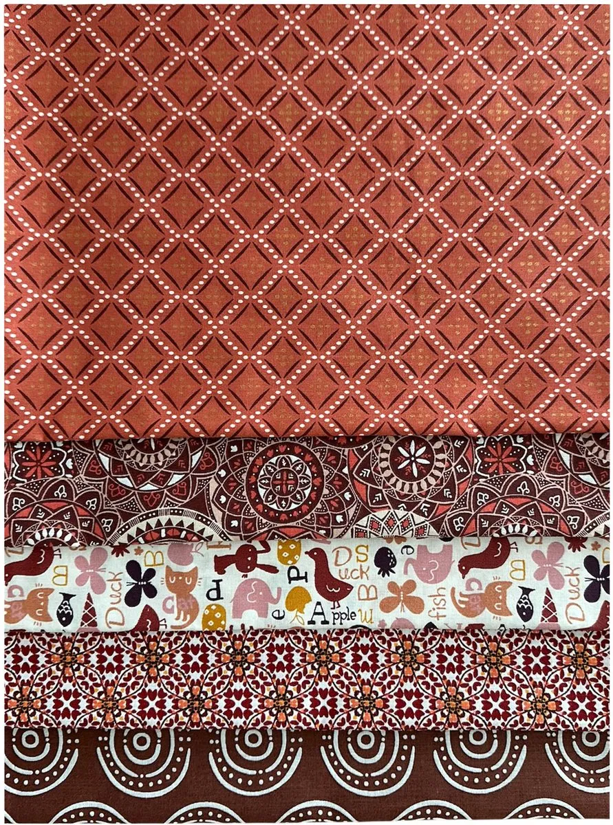 BINK Bedding Quilt Patchwork Rooibos - 5 Lapjes 60x40cm