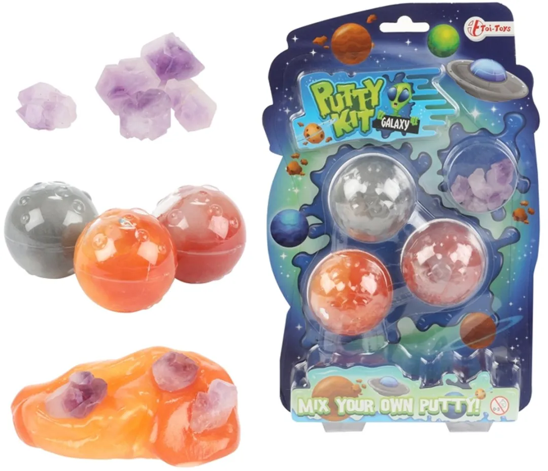 Toi-Toys Galaxy Putty met Kristallen - Verschillende Kleuren