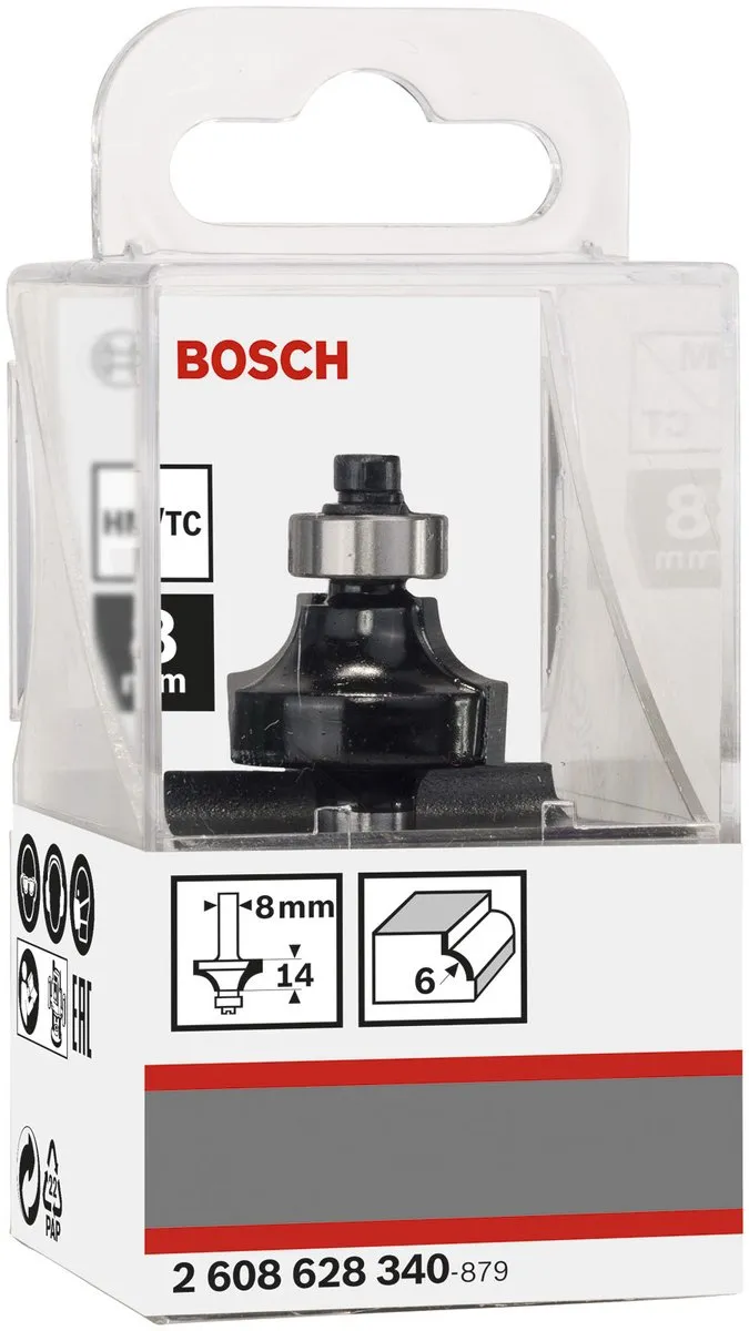 Bosch Afrondprofielfrezen 8mm - R1 6mm