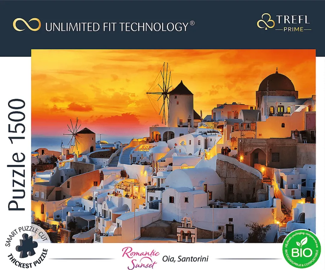 Trefl Santorini Romantische Zonsondergang 1500 Puzzeldelen - Multikleur