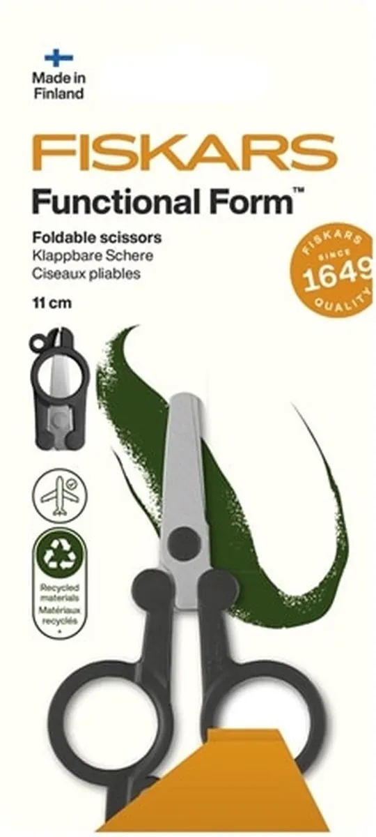 Fiskars Functional Form Opvouwbare Schaar 11cm - Zilver/Zwart
