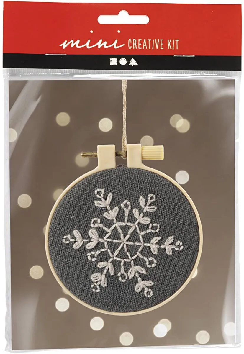 Creativ Company Mini Hobbyset Borduurwerk Sneeuwvlok
