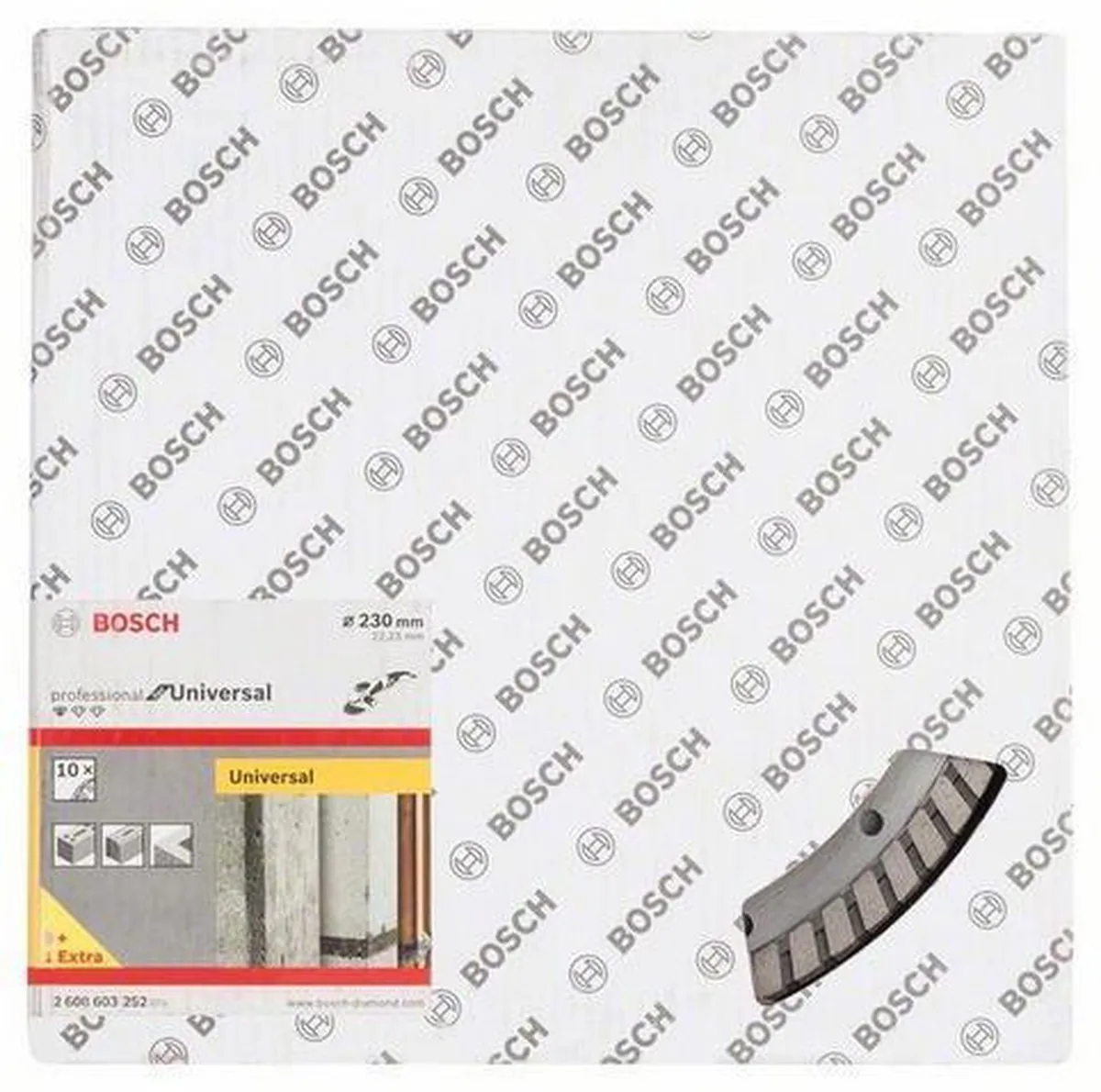 Bosch Diamantschijf 10x Prof Univ Turbo 230mm - 22,23mm As