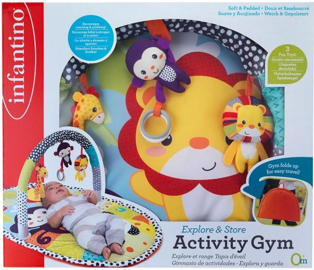 Infantino ZOO Speelmat met Horizontale Balk - Multicolor