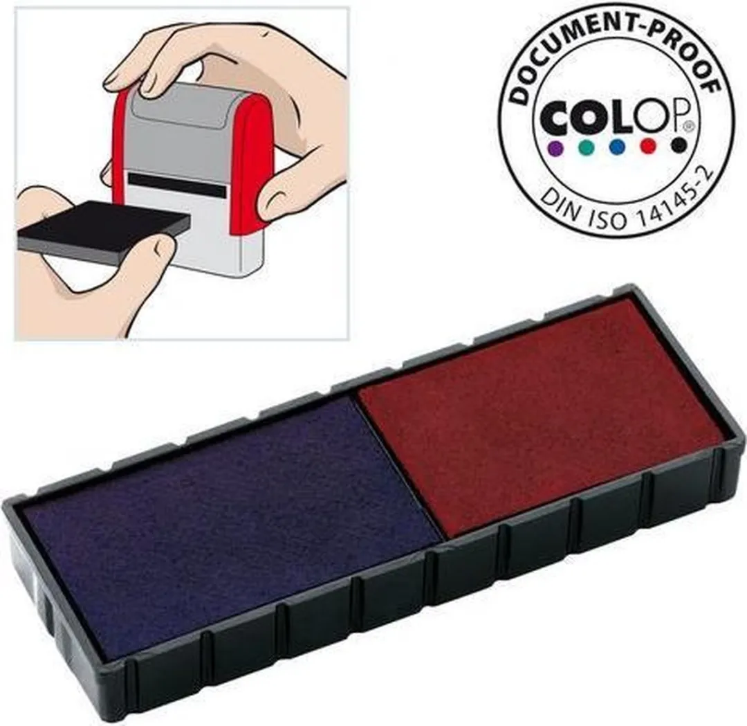 Colop Stempelkussen Rood/Blauw S120WD